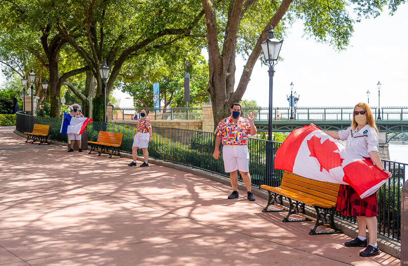 Cast members helping out at Disney's Food and Wine Festival 2020