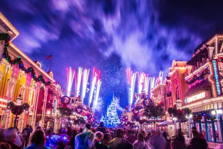 Fireworks at Mickey's Very Merry Christmas Party
