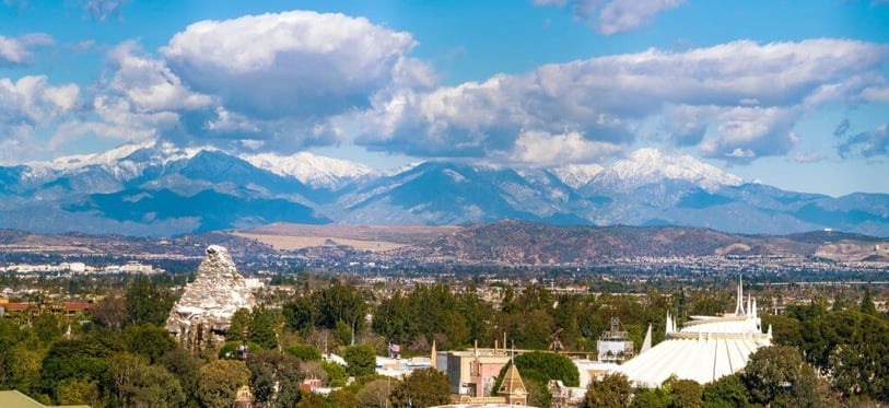 Aerial view of Disneyland Resort