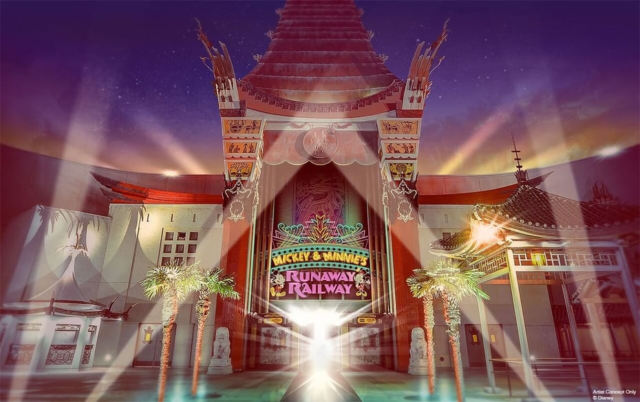 Exterior of Mickey and Minnie's Runaway Railway at Disney