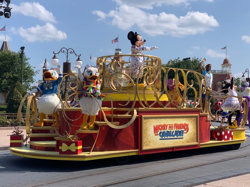 Mickey and Friends Cavalcade unscheduled parade at Disney World