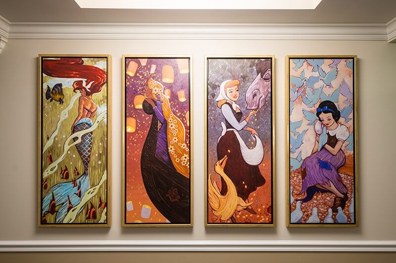 Princess-themed art at Disney's Riviera Resort