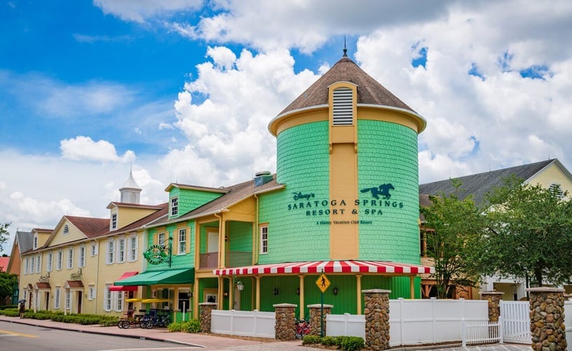 Outside view of the Saratoga Springs resort and spa at Walt Disney