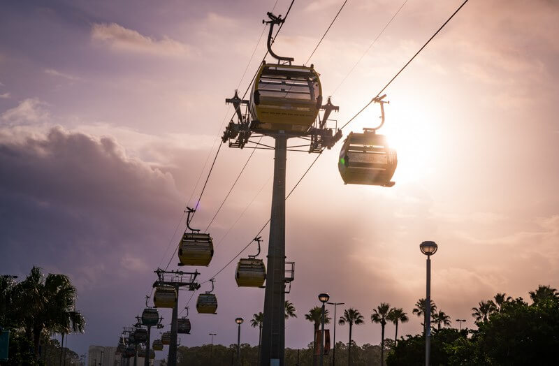 Disney World Skyliner Gondola view from below