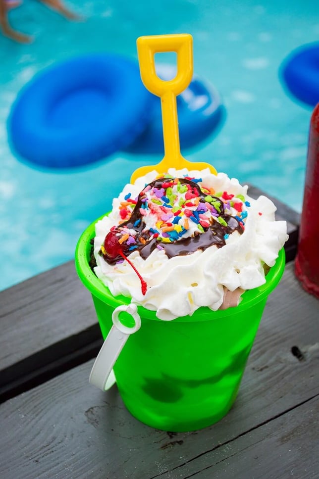 Bucket of ice cream at Blizzard Beach