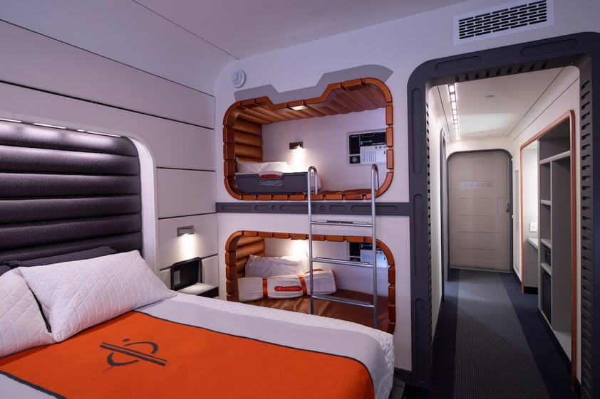 Plans for Star Wars: Galactic Starcruiser hotel room