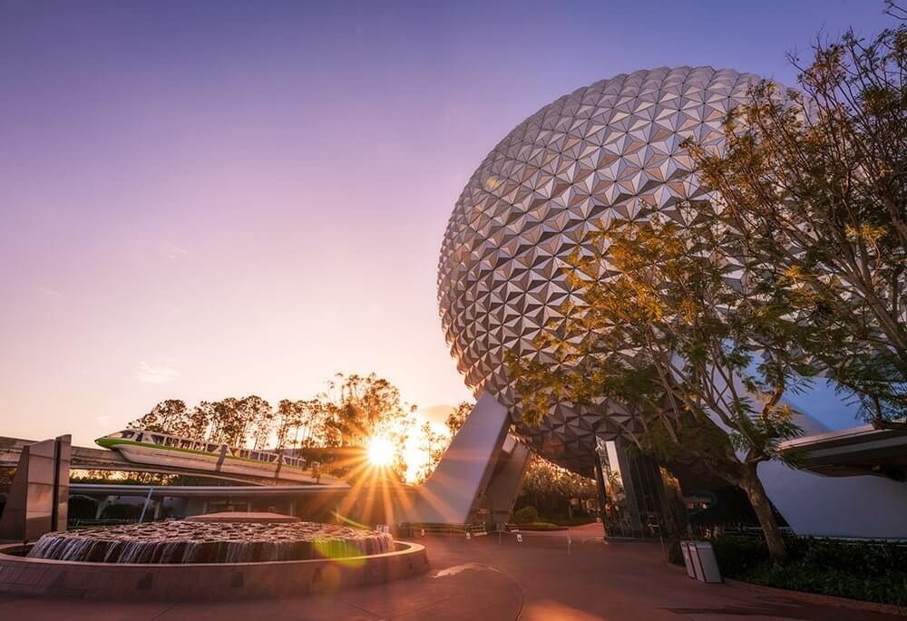 Sunrise at Walt Disney World's EPCOT