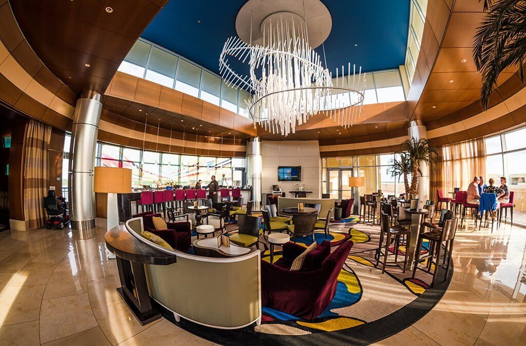 Top of the World Lounge interior at Walt Disney World's Bay Lake Tower