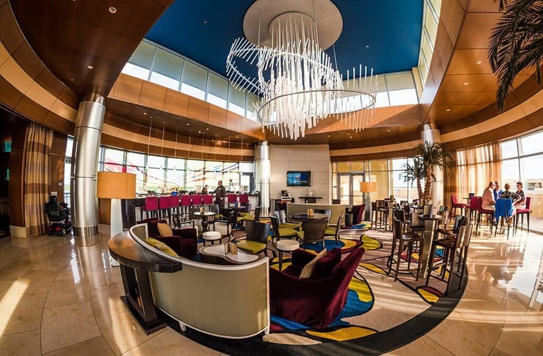 Top of the World Lounge interior at Walt Disney World's Bay Lake Tower
