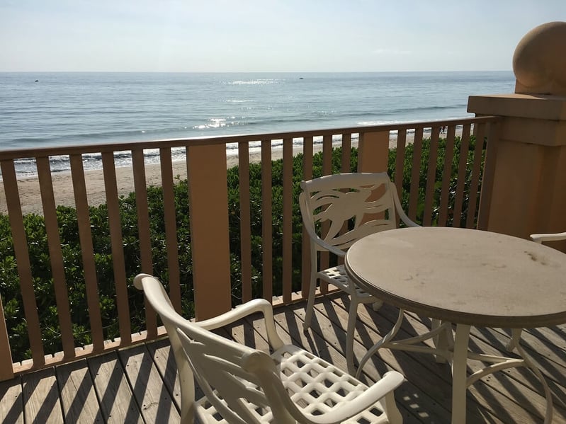 Disney resort in Vero Beach room patio view of ocean