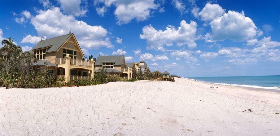 Disney's Vero Beach resurt view down the beach on a sunny day