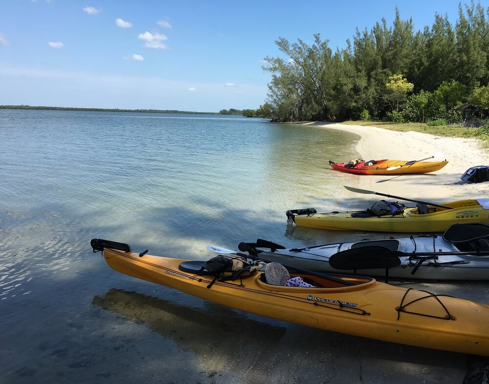 Disney's Vero Beach resort kayaks along the coast line