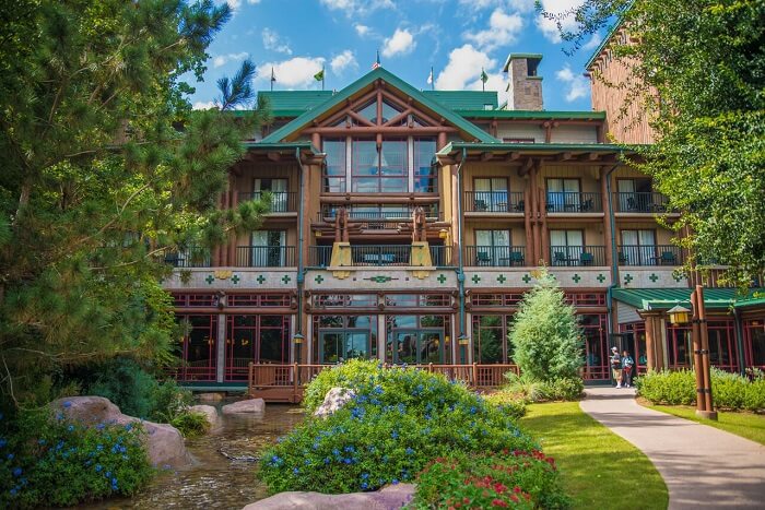 Exterior of the Wilderness Lodge Resort at Disney World