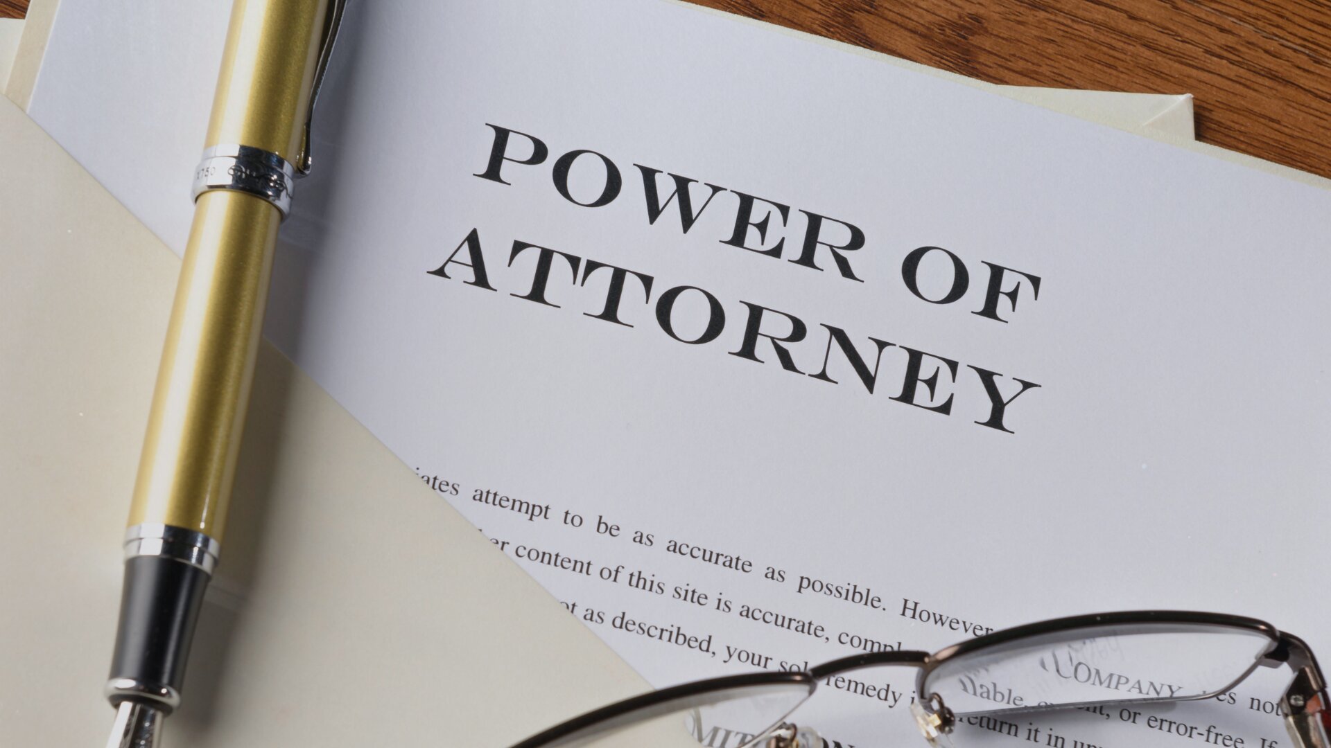 Power of attorney legal documents