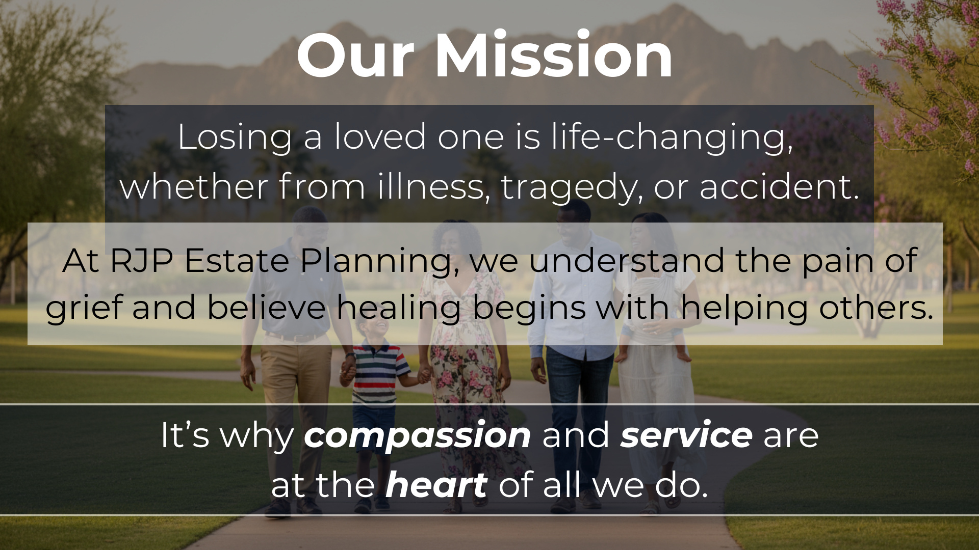 Multigenerational family walking together in an Arizona park