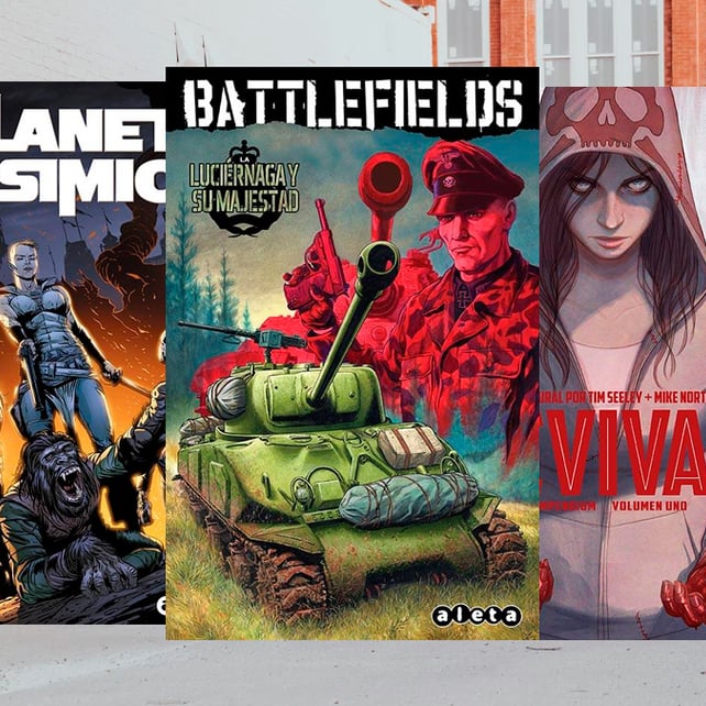 Imágen destacada - Novedades de Aleta Ediciones para abril: Battlefields, El Planeta de los Simios y Revival