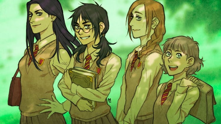 Imágen destacada - 11 fanarts de Harry Potter con el género intercambiado
