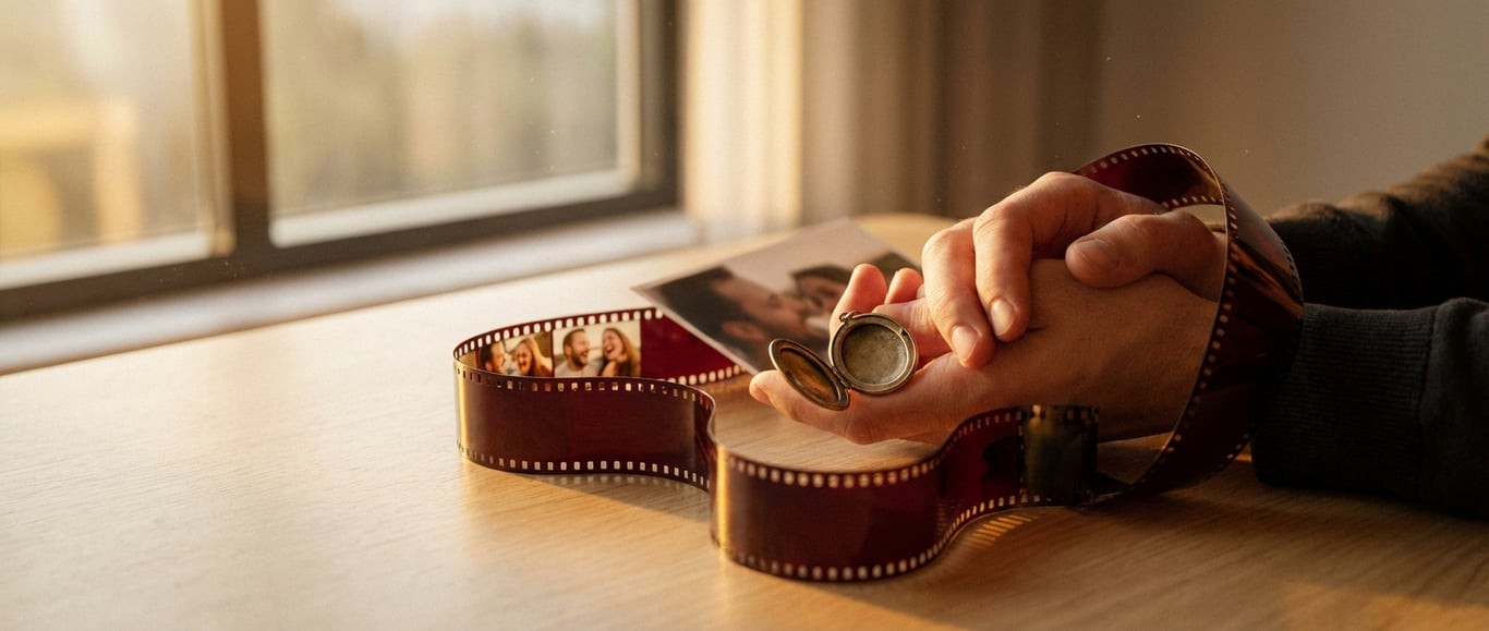 Colagem de clientes da Memora emocionados