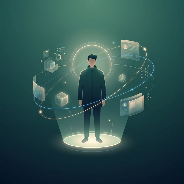 Infraestrutura digital com fluxos interconectados