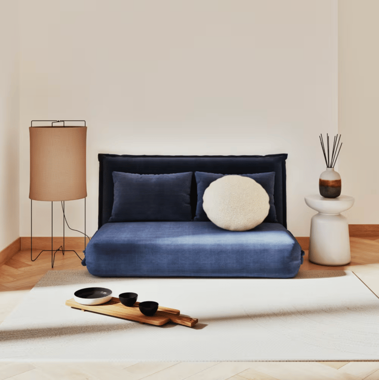 Produit similaire: Canapé Hallen clic-clac 2 places velours côtelé bleu