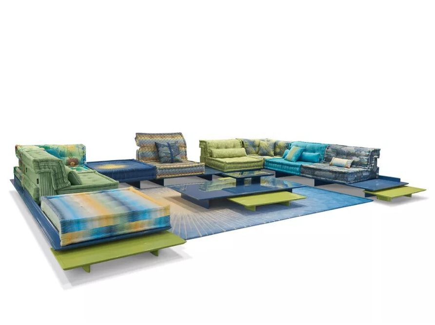 Mah Jong Shumyu - Canapé modulable 6 places tissu multicolore - Vue supplémentaire 1