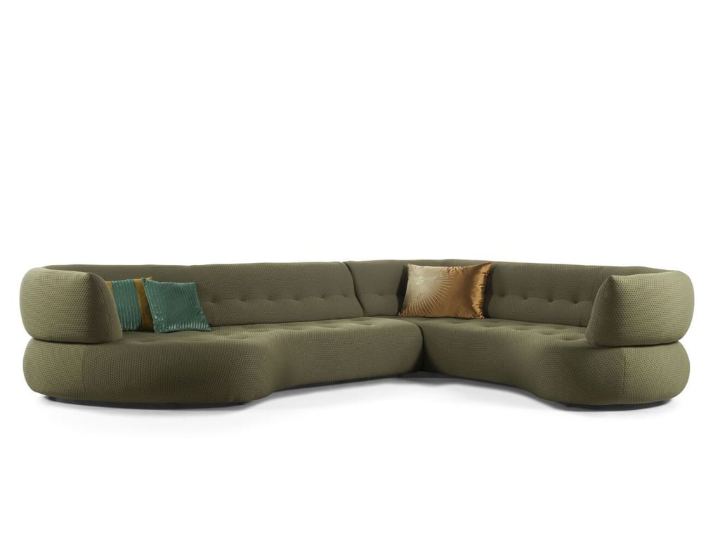Sense - Canapé d'angle fixe 6 places tissu personnalisable - Vue supplémentaire 1