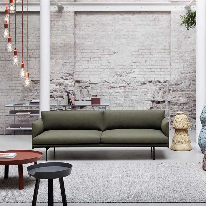 canapé Outline Muuto tissu marron (divina)