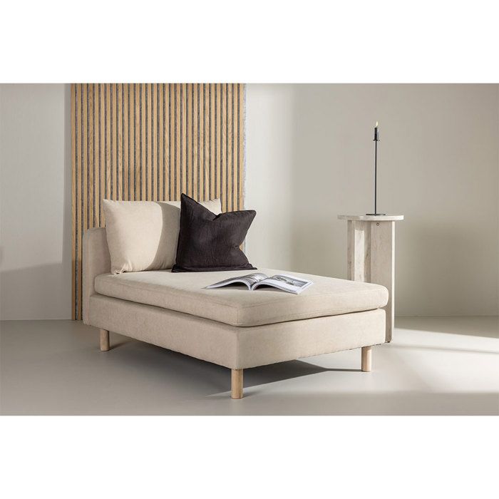 Zero canapé, lit de repos module de canapé méridienne beige.
