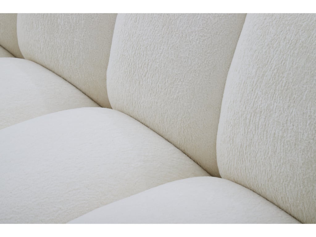 Halo - Canapé d'angle convertible 4 places avance recule électrique tissu lisse beige - Vue supplémentaire 3