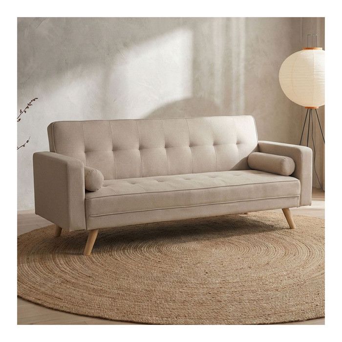 Produit similaire: Canapé Convertible 3 Places Scandinave "navya" Beige - PARIS PRIX - Design contemporain - Couchage occasionnel