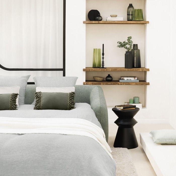 Canapé convertible Guppy - 3 places - vert cèdre - Vert cèdre - Atmosphera createur d'interieur - Vue supplémentaire 3