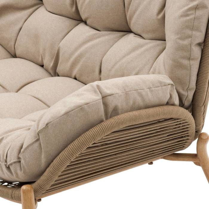 Canapé de jardin "Meloane" beige 2 places en acier polyester - Hespéride - Unique - Vue supplémentaire 3