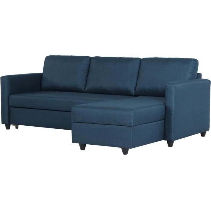 Canapé CATS angle convertible réversible 3 places - Tissu bleu - Vue supplémentaire 3