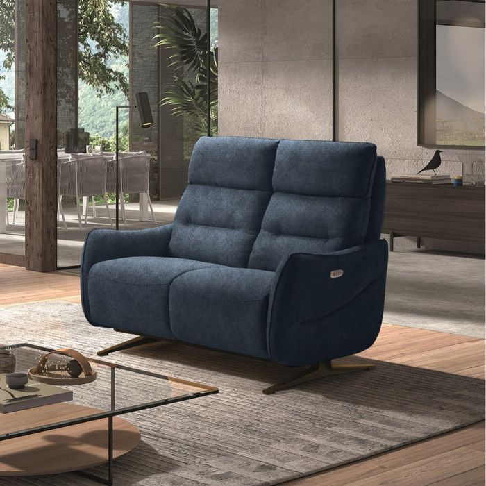 Produit similaire: LISBOA - Canapé Relax Electrique 2 Places Tissu Bleu Pieds Métal
