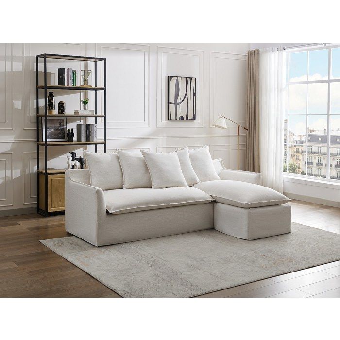 Produit similaire: Canapé d'angle réversible en tissu chiné beige PENIOLA de Maison Céphy