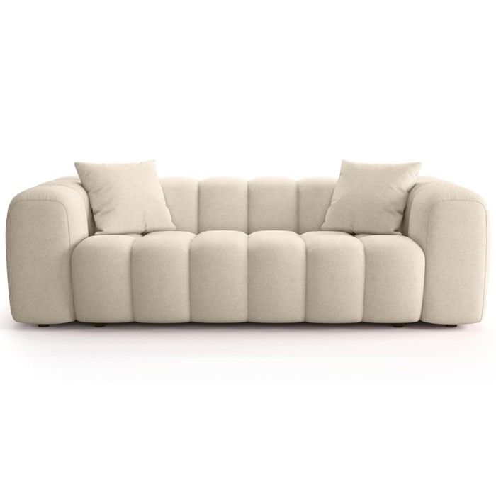 Nuvola - Canapé 3 places chenille beige - Vue supplémentaire 1