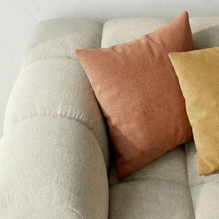 Nuvola - Canapé 3 places chenille beige - Vue supplémentaire 3
