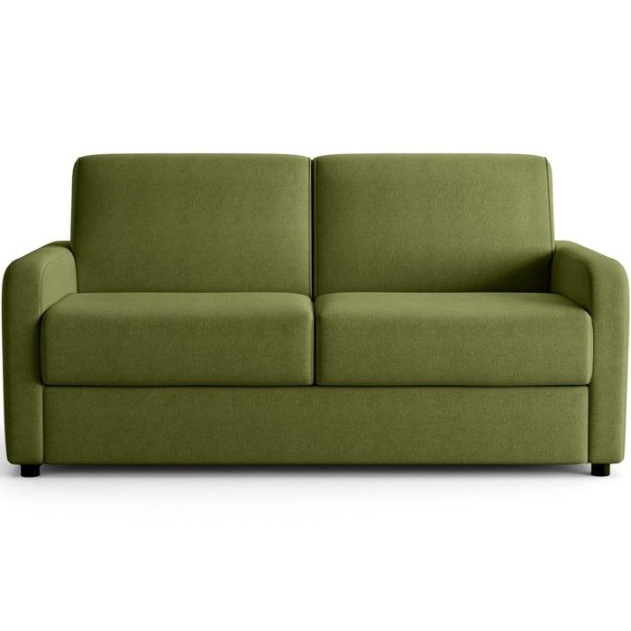 Lumio - Canapé convertible 3 places chenille vert - Vue supplémentaire 1