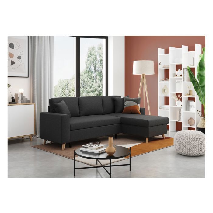 Produit similaire: Canapé d'Angle MARIA SCANDINAVE Réversible et Convertible Avec Coffre en Tissu - Gris foncé - L227 x 148 x 95cm - LOUNGITUDE