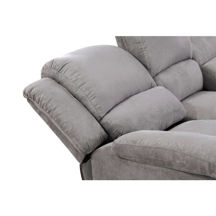 Canapé de Relaxation électrique 3 places Microfibre LEO - L193 x 93 x 96cm - LOUNGITUDE - Vue supplémentaire 3