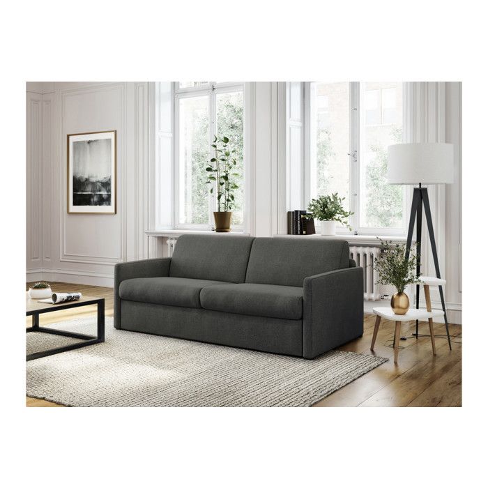 Produit similaire: Canapé Convertible 3 places AGATHE Couchage Quotidien en Tissu - Gris foncé - Matelas 13cm - Couchage - 140 x 190cm - LOUNGITUDE