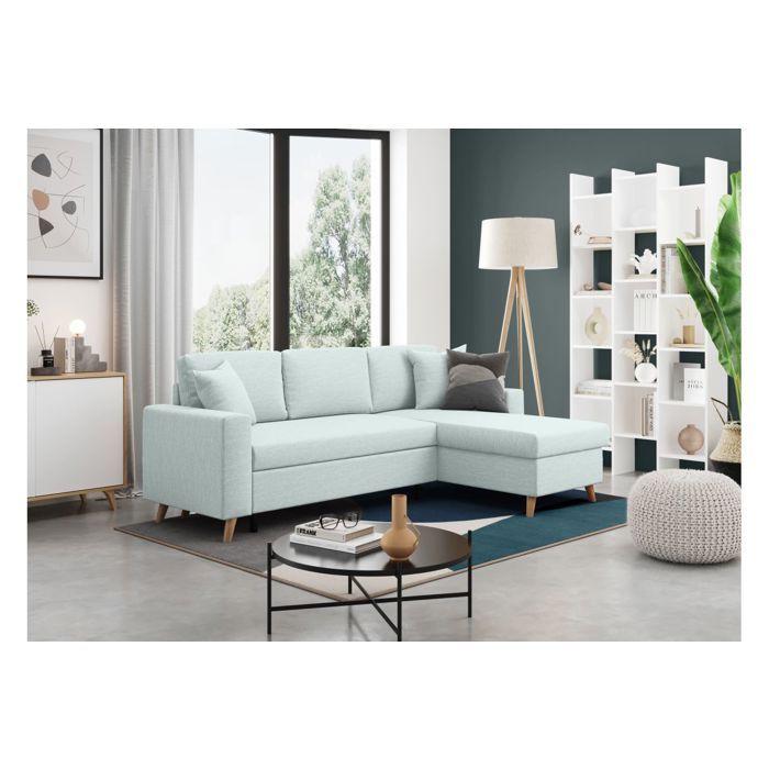 Produit similaire: Canapé d'Angle MARIA SCANDINAVE Réversible et Convertible Avec Coffre en Tissu - Bleu clair - L227 x 148 x 95cm - LOUNGITUDE