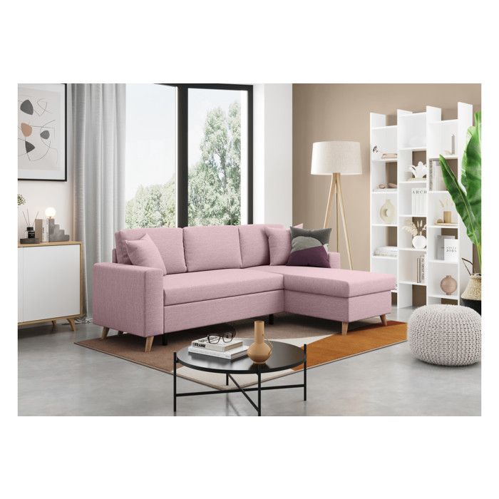 Produit similaire: Canapé d'Angle MARIA SCANDINAVE Réversible et Convertible Avec Coffre en Tissu - Vieux rose - L227 x 148 x 95cm - LOUNGITUDE