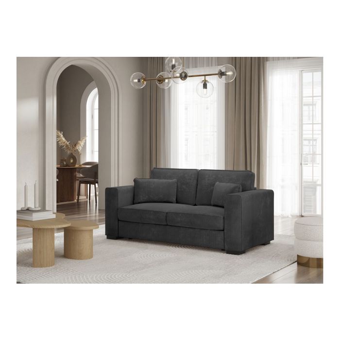 Produit similaire: Canapé droit fixe 2 places BELAMI en velours côtelé - Gris foncé - L181 x P93 x H86cm - LOUNGITUDE