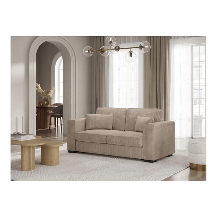 Produit similaire: Canapé droit fixe 2 places BELAMI en velours côtelé - Taupe - L181 x P93 x H86cm - LOUNGITUDE