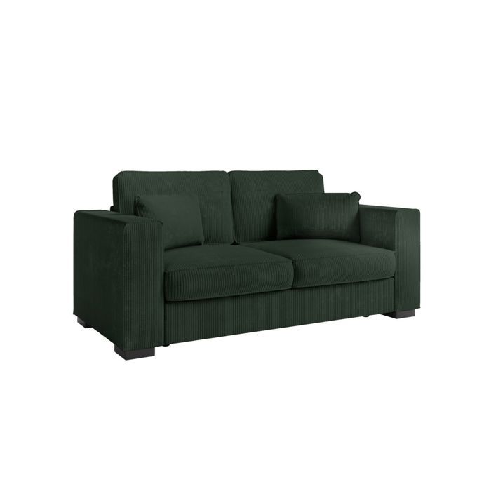 Produit similaire: Canapé droit fixe 2 places BELAMI en velours côtelé - Vert foncé - L181 x P93 x H86cm - LOUNGITUDE