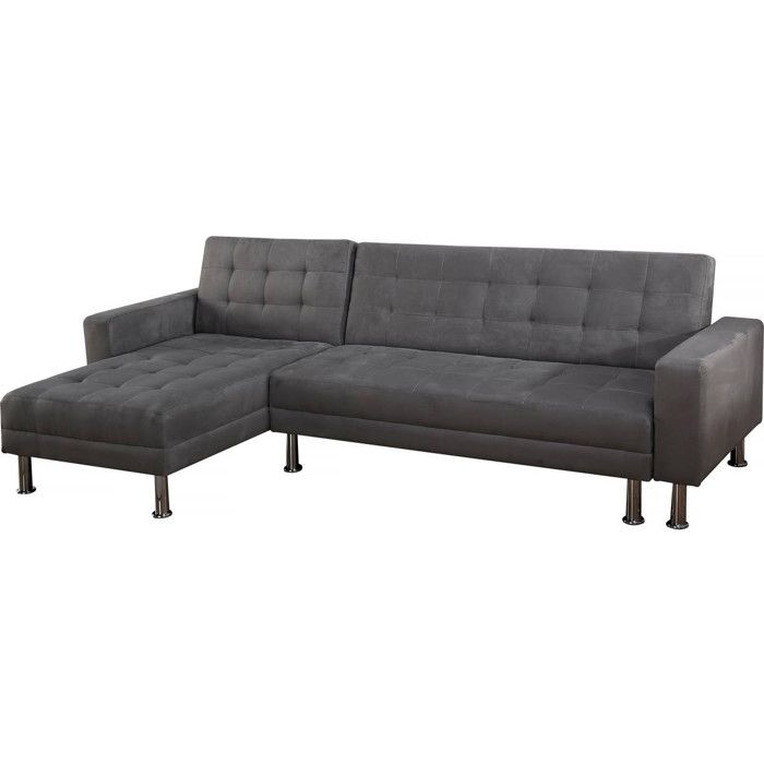 Canapé d'angle convertible - HABITAT ET JARDIN - Theo - Gris - 4 places - Avec coffre de rangement - Vue supplémentaire 1