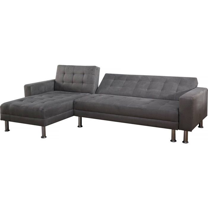 Canapé d'angle convertible - HABITAT ET JARDIN - Theo - Gris - 4 places - Avec coffre de rangement - Vue supplémentaire 2