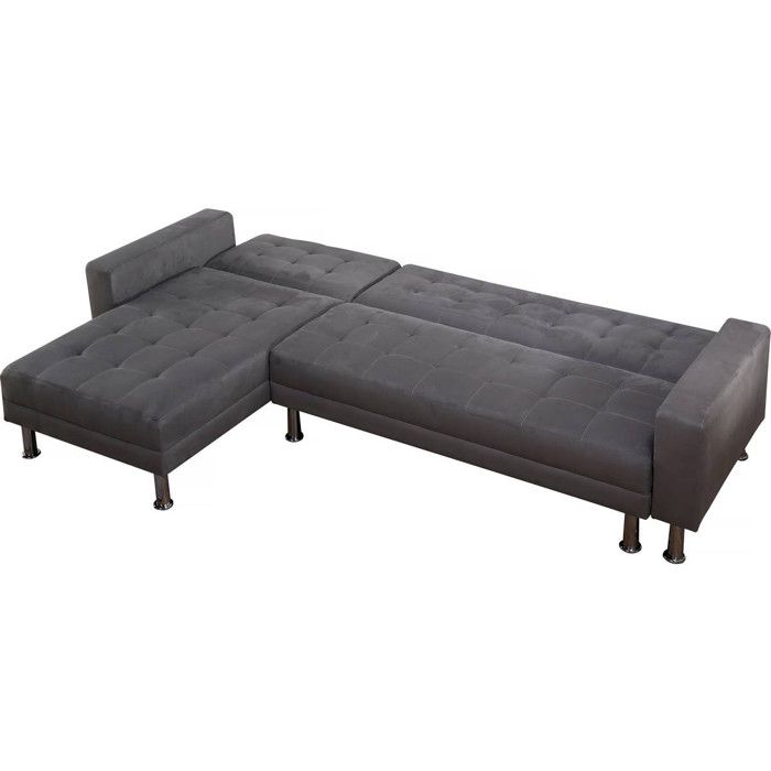 Canapé d'angle convertible - HABITAT ET JARDIN - Theo - Gris - 4 places - Avec coffre de rangement - Vue supplémentaire 3