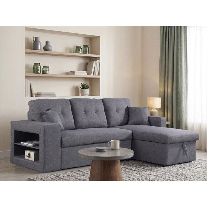 Produit similaire: Canapé d'angle convertible Axel - Gris - HABITAT ET JARDIN - Réversible - Tissu - Avec accoudoirs